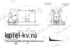 Котел КВм-1.28 с ТШПМ. Чертеж Котел КВм-1.28 с ТШПМ. Чертеж