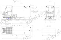 Чертеж котла КВм 1740 кВт с ТШПМ